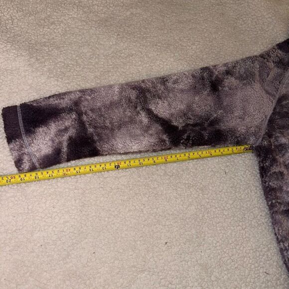 The North Face Womens Sherpa Purple White Tie Dye Zipper Jacket Medium EUC - Picture 10 of 11